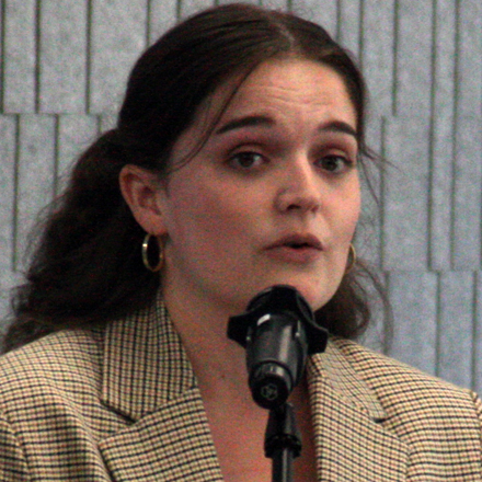 Bernadette talking about their research