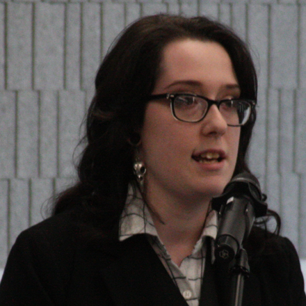 Jessica talking about their research