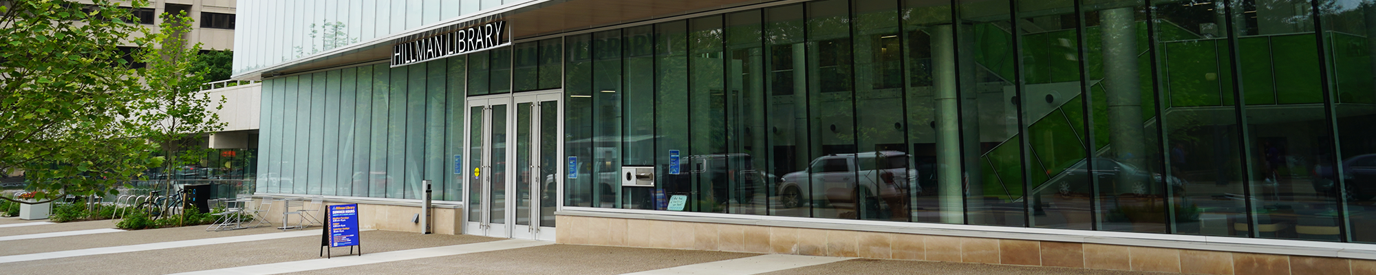 Hillman Library entrance photo