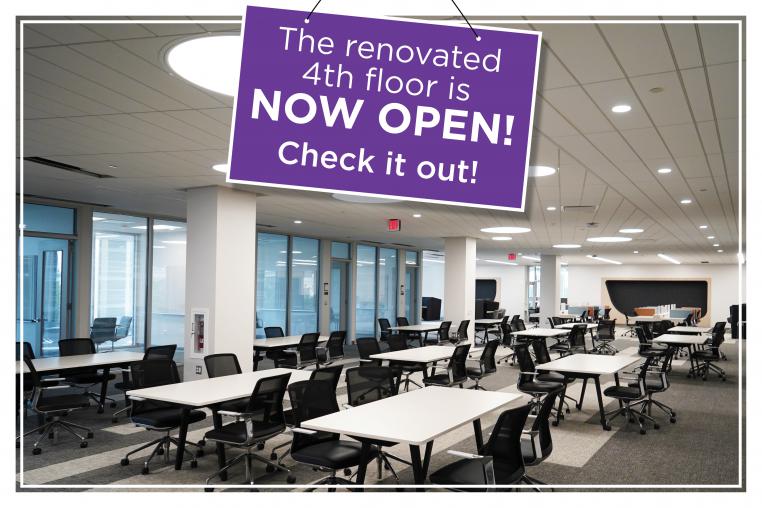 The renovated 4th floor is NOW OPEN! Check it out!