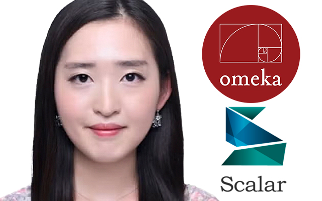 Yujin Jang and logos of Scalar and Omeka