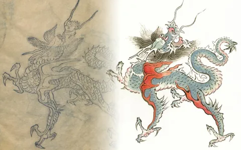 Dragon Illustration in the Guardians of Nature exhibit