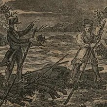 Engraved print from the Darlington Library