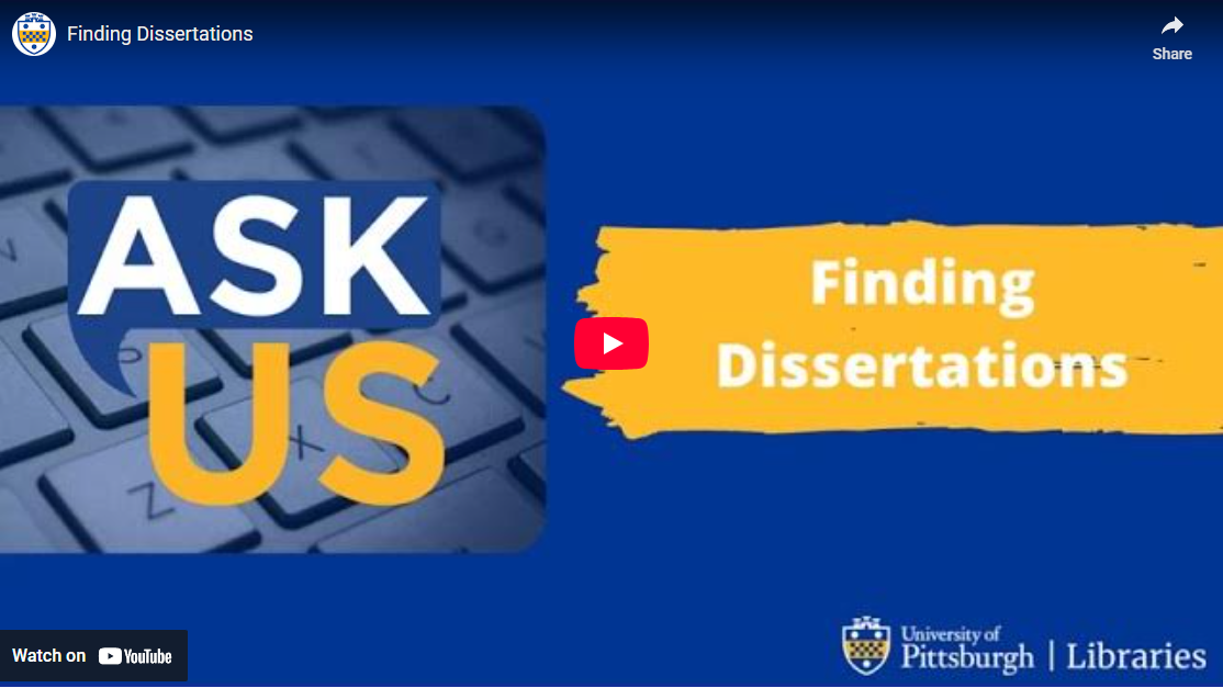 Finding Dissertations